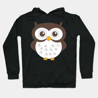 Mr Hoot Brown And White Owl Digital Art | Melanie Jensen Illustrations Hoodie